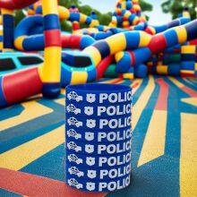 Hot Selling Blue Silicone Wristband POLICE Kids Print Bracelet for Sport Activity Manufacture in Stock for Event Use thumbnail-2