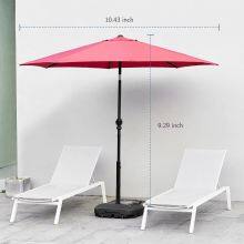 Windproof 9FT Garden Umbrella UPF50+ Polyester Tilt Crank Patio Outdoor Wholesale OEM Customized thumbnail-5
