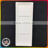 Three Apartments Bagasse Sugarcane Plate