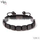 High End Beaded Jewelry Square Logo Beads Energy Profational Bracelet Knotted Hand Making Bracelet thumbnail-2