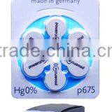 Hearing Aid Mercury Free Zinc Air Battery for Siemens Hearing Aids A675 Size thumbnail-1