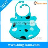 wholesale silicone infant baby bib china supplier baby bib size Cute pattern animal design silicone rubber baby bib