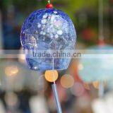 Blue Crackle Glass Wind Chime