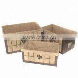 112080NC-1 Wire Storage Basket W/jute Liner