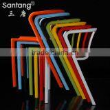 Wholesale Stackable Plastic Armrest Living Room Leisure Chairs 1739 thumbnail-1