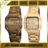 Four Colors Quartz Indonesia Wooden Watch Wooden Back Case Japan Quartz Movement thumbnail-3