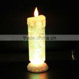 Flameless Battery Operated Led Glitter Candle Light Christmas Light Water Filled thumbnail-1