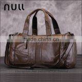 New Stylish Promotional Custom Waterproof Vintage Oil Genuine Leather Travel Duffle Bag for Men thumbnail-3
