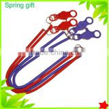 promotional spiral ropes palstic Casino lobster claw bungee cord lanyard