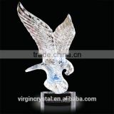 Elegant 3D crystal eagle model with black base business gift for VIP