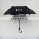 21 Inch*8K Black 3 Aluminum Folding Umbrella