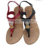 Simple PVC Outsole Ladies Flat Sandals Wood Women Summer Sandals thumbnail-1