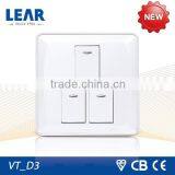 New Design Vista Series 3 Gang Wardrobe Light Switch