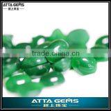 Medium Green Cabochon Cut Malay Jade Oval Created Quartz thumbnail-1