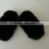 Popular Design Raccoon Fur Coat Sleeves Cuffs Fox Fur Hand Covers Ladies Coat Sleeve Decoration thumbnail-4