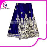 Fashion african fabric lace for big wedding/party CCL-8V032 velvet lace fabric for garments/dress