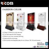Menu Standby Restaurant Power Bank 4 USB Ports 6000mAh With Advertising Paper