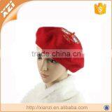 Girls Cute Cartoon Hat Lolita Cartoon Woolen Blended Lovely Painter Beret Hat