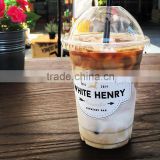 16oz Plastic Clear Cup With Lids For Iced Coffee Bubble Tea Smoothie