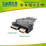 Sata to Usb Converter, Power ESATA (eSATAp) Male to 1 USB Female and 1 Esata Female thumbnail-1