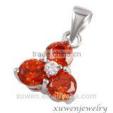 Red Zircon Stainless Steel Wholesale Natural Stone Jewelry