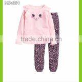 Children Clothes Girls Lovely Pink Pajamas Baby Cat Styling Cute Sleepwear Kids Funny Pyjamas OEM&ODM thumbnail-1