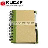 Spiral Bound Kraft Paper Notebook With Pen thumbnail-1