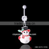 Christmas snowgirl snowman charming charlies piercing belly button rings