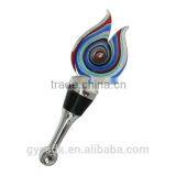 Flame Shaped Colorful Murano Glass Wine Bottle Stopper thumbnail-5