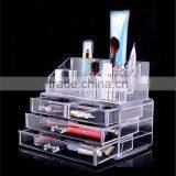 Professional Custom Clear Acrylic Makeup Organizer With Drawers