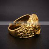 Wholesale Fashion Man Medusa Gold Ring thumbnail-4