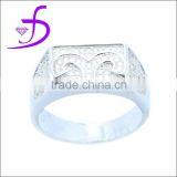 China Factory Wholesale 925 Silver Micro Pave Zircon Men Ring thumbnail-1
