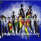 Beautiful African Girl Oil Decorative Portrait Painting 17671 thumbnail-3