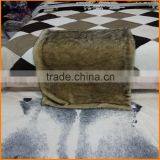 Faux Fur Throw Blanket - Rugs Two Tone Spiked Beige on Brown thumbnail-1