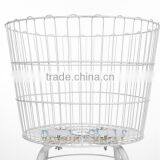Wire Storage Basket With Wheels thumbnail-3