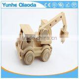 Wood 3D Vehicle Puzzles Rooter Truck 3D Woodcraft Kit Assemble Paint DIY 3D Puzzle Toys for Kids Adults the Best Birthday Gift thumbnail-5
