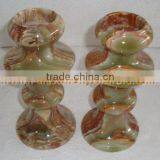 NATURAL COLOR ONYX CANDLE HOLDERS STANDS thumbnail-3