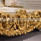 Luxury European French Style Bedroom Furniture Set, Antique Carved Gold Wood Fabulous Gorgeous Bedroom Set thumbnail-6