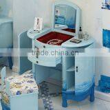 Mediterranean Style Dresser, Sailing Boat Handpainting Dressing Table and Chair, Wooden Multifunctional Dresser (BF01-X1155) thumbnail-3