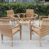 New Design Garden Home Rattan Furniture Outdoor Dining Table Set thumbnail-3