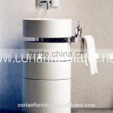 Acrylic Solid Surface Round Bathroom Wash Stand thumbnail-1