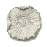 Luxurious White Polyresin Flower Hotel Decorative Wall Art thumbnail-1