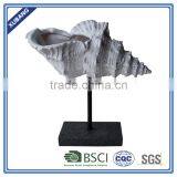 Poly Resin Slim Shell With Black Metal Base Figurine thumbnail-1