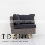 Torguta Wicker Corner Bench - Vietnam Poly Rattan thumbnail-3