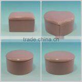 Round Shape Pink Ceramic Jewelry Box thumbnail-1