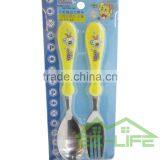 Korean Cute Stainless Steel Baby Spoon and Fork Set thumbnail-4