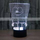 2016 Lovely Fashionable Popular Colorful Acrylic 3D Usb Led Night Light for Christmas Gift thumbnail-3