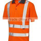 Factory Custom Reflective Tape His Vis Workwear Polo t Shirt thumbnail-3