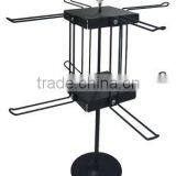 Black Table Top Accessories Rotating Display Racks