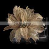 Handmade Silk Yarn Flower Brooches,fabric Flowers Headwear,girls Jewelry Skirt Brooch thumbnail-5